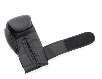 Перчатки бокс. BoyBo кож.зам. черные, вес 2-12 унций