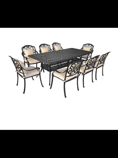 Обеденная группа из литого алюминия Louis 8