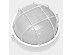 Влагозащищенный светильник круглый с решеткой E27 60/100Вт