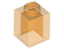 Brick 1 x 1, Trans-Orange (3005 / 4262655 / 6240550)