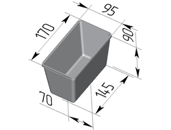 Хлебная форма Л11А (170 х 95 х 90 мм)