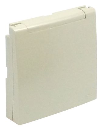 Efapel 90634 TPE, Лицевая панель розетки 2К+З, с крышкой, жемчуг