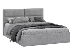 Спальня ГЛОСС - Кровать с мягкой обивкой тип 1 1600 Микровелюр Wellmart Silver