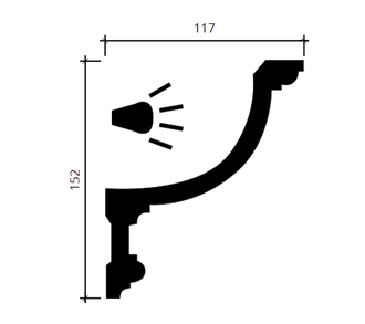 Карниз 1.50.209 - 152*117*2000мм