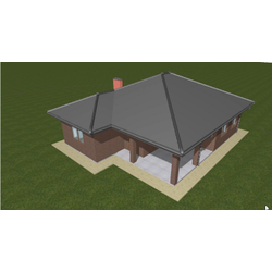 Одноэтажный дом с двумя спальнями 102м² (S49)