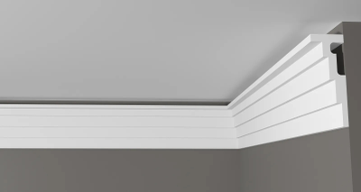 Потолочный плинтус DECOR-DIZAYN DD514, из дюрополимера, под покраску, ударопрочный, 2 метра