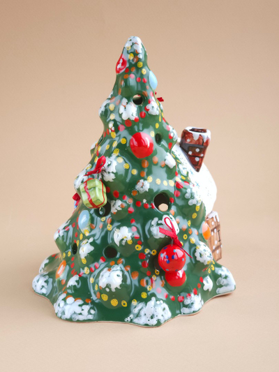 Ёлочка с подарками (подсвечник)