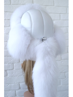 Ушанка "Северное сияние" цвет белый + белый