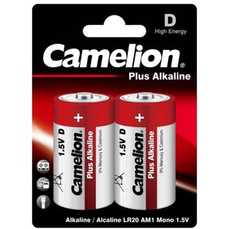 Батарейка щелочная Camelion LR20/2SH Plus Alkaline 2 штуки