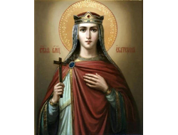 Екатерина Александрийская, Святая великомученица, дева. Рукописная икона.