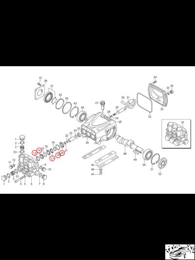 Комплект водяных уплотнений для RR 15.20, RR 15.25 (47114 KIT)