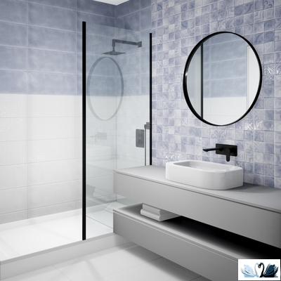 Плитка настенная Gracia Ceramica Folk blue square wall 02 25 х 60 см голубой мозаика