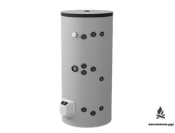 Комбинированный напольный водонагреватель 300л, с двумя теплообменниками, эмалированный