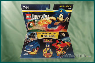 Фронтальный Вид Упаковочной Коробки Набора LEGO # 71244 “Sonic the Hedgehog” Level Pack.