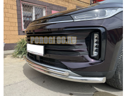 Защита переднего бампера двойная d60/42 для Exeed TXL (2021-...)