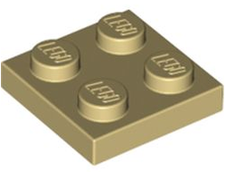 Plate 2 x 2, Tan (3022 / 302205 / 4114084)