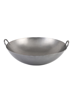 Сковорода ВОК 400 с двумя ручками, углеродистая сталь