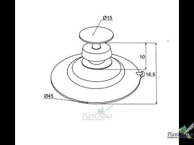 Присоска Усиленная силиконовая с пистоном