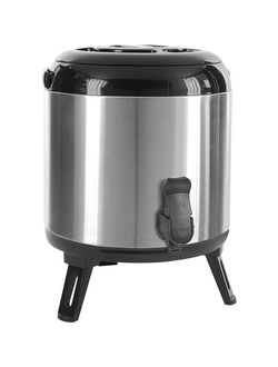 Термос с краном, сталь нержавеющая, алюминий, 6л, H=25см