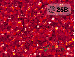 Toho HEXAGON 11/0 25B Silver-Lined Siam Ruby / Прозрачный сиамский рубин с серебряной линией внутри
