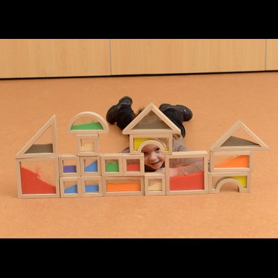 Деревянные сенсорные песочные блоки (18 штук)