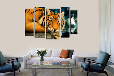 Модульная картина "Грустная кошка"