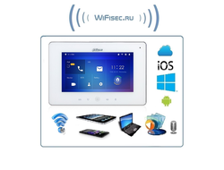 DaHua DHI-VTH5221D/DW Ip видеомонитор 7" WiFi/LAN с сенсорным экраном, для систем видеонаблюдения и видеодомофонии. Имеет встроенный видеорегистратор.