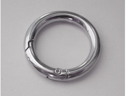 Кольцо карабин диаметр 35/25 мм цвет никель