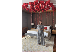 Оформление шарами номера в отеле, гостинице