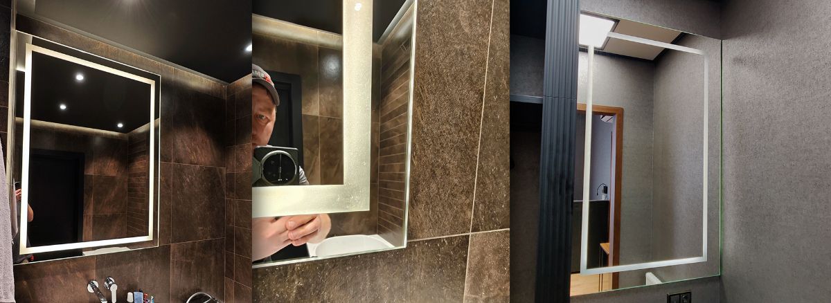 Вот как выглядит некачественная фронтальная подсветка с дешевой светодиодной лентой!