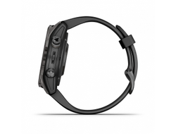 Умные часы Garmin Fenix 7S PRO Sapphire Solar титановый угольно-серый DLC с силиконовым ремешком