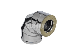 Сэндвич-колено 90° (430/0,8мм + нерж.) D 180х280 Ferrum