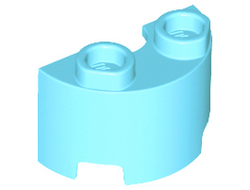 Cylinder Half 1 x 2 x 1, Medium Azure (68013 / 6308034)