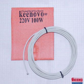 Гибкая нагревающая пластина 100 Вт 220 В (101х127) (терм.90) Keenovo (3М скотч, термодатчик на 90°С)