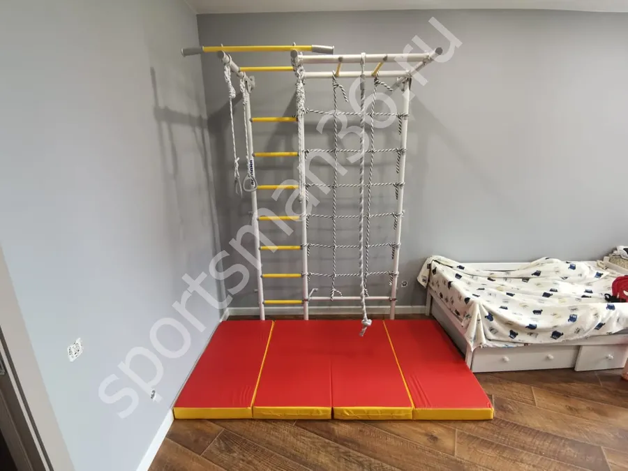 Шведская стенка Romana S7, 
мат гимнастический 2,0х1,0х0,1 м складной, 3 сложения, 4 секции