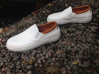 Слипоны "You". 17.040.DD белый/коричневый