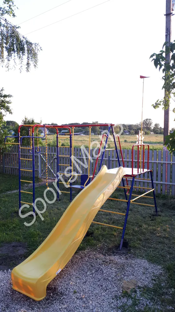 УЛИЧНЫЙ ДЕТСКИЙ СПОРТИВНЫЙ КОМПЛЕКС ПИОНЕР-МОРЯЧЕК С ГОРКОЙ S-line 3 м