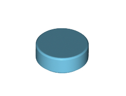 Tile, Round 1 x 1, Medium Azure (98138 / 6322819)