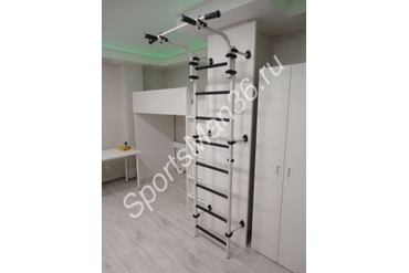 ШВЕДСКАЯ СТЕНКА РОМАНА R8, ШИРИНА 490 ММ, цвет металла - белый, ступени массажные