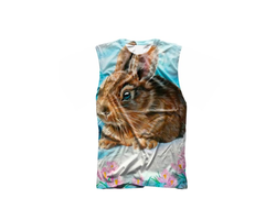 Майка 3D с полной запечаткой год Кролика №4