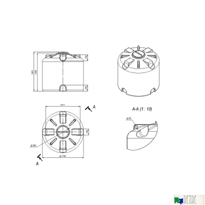 Емкость Экопром TR 3000 л черная