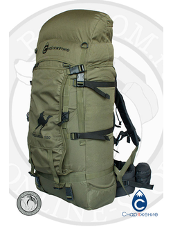 Рюкзак ТУАРЕГ 100 в стиле милитари имеет н-образный каркас, монообъемный.