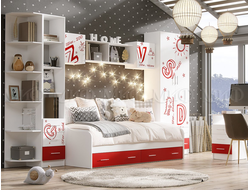 Мебель для детской модульная Вега Алфавит, красный