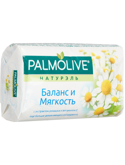 Мыло туалетное 90г PALMOLIVE Баланс и мягкость (экстракт ромашки и вит Е)