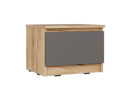 Тумба прикроватная Сити ТП-37 серый графит, крафт золотой