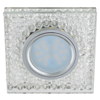 Точечный светильник  mr 16 DLS-L134 прозрачный хром с подсветкой