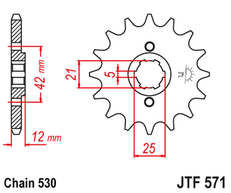 Звезда ведущая JT JTF571.16 (JTF571-16) (F571-16)