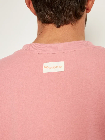 МУЖСКОЙ СВИТШОТ РОЗОВЫЙ "ЦВЕТОЧНЫЕ КЕДЫ"