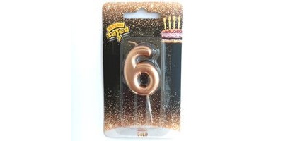 Свеча -цифра  Розовое золото