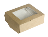 Коробка крафт с прозрачным окном 10 * 8 * 3.5 см.